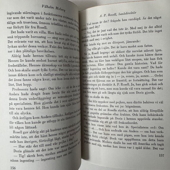 Vilhelm Moberg A.P. Rosell Bankdirektör First Edition HC 1946 Swedish Language - Picture 13 of 16